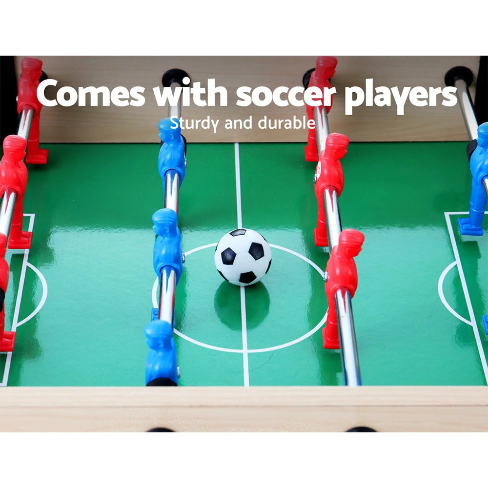 Mini soccer table with boxed accessories and matching pieces