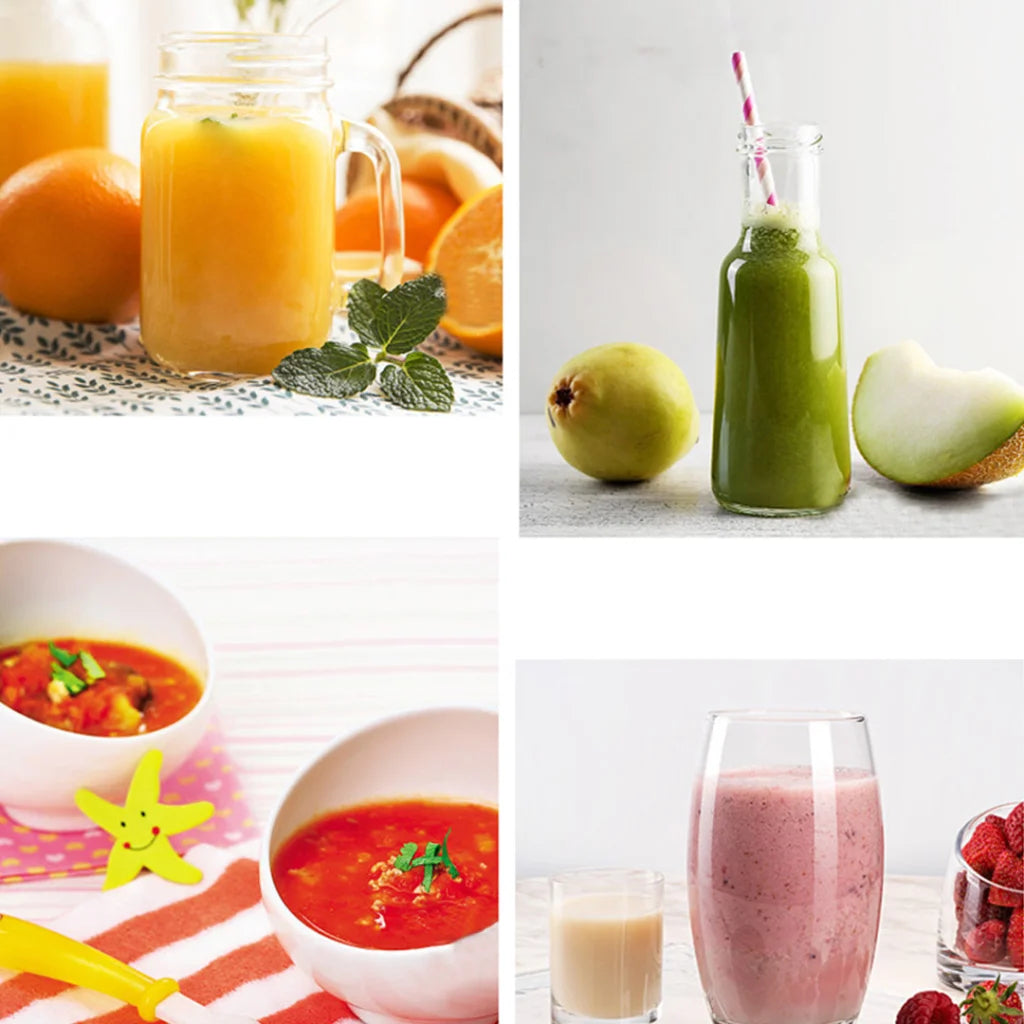 Mini USB Juice Extractor Set Premium 2X Portable Rechargeable Handheld Fruit Mixer Juicer - White