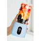Mini USB Juice Extractor Set Premium 2X Portable Rechargeable Handheld Fruit Mixer Juicer - Blue