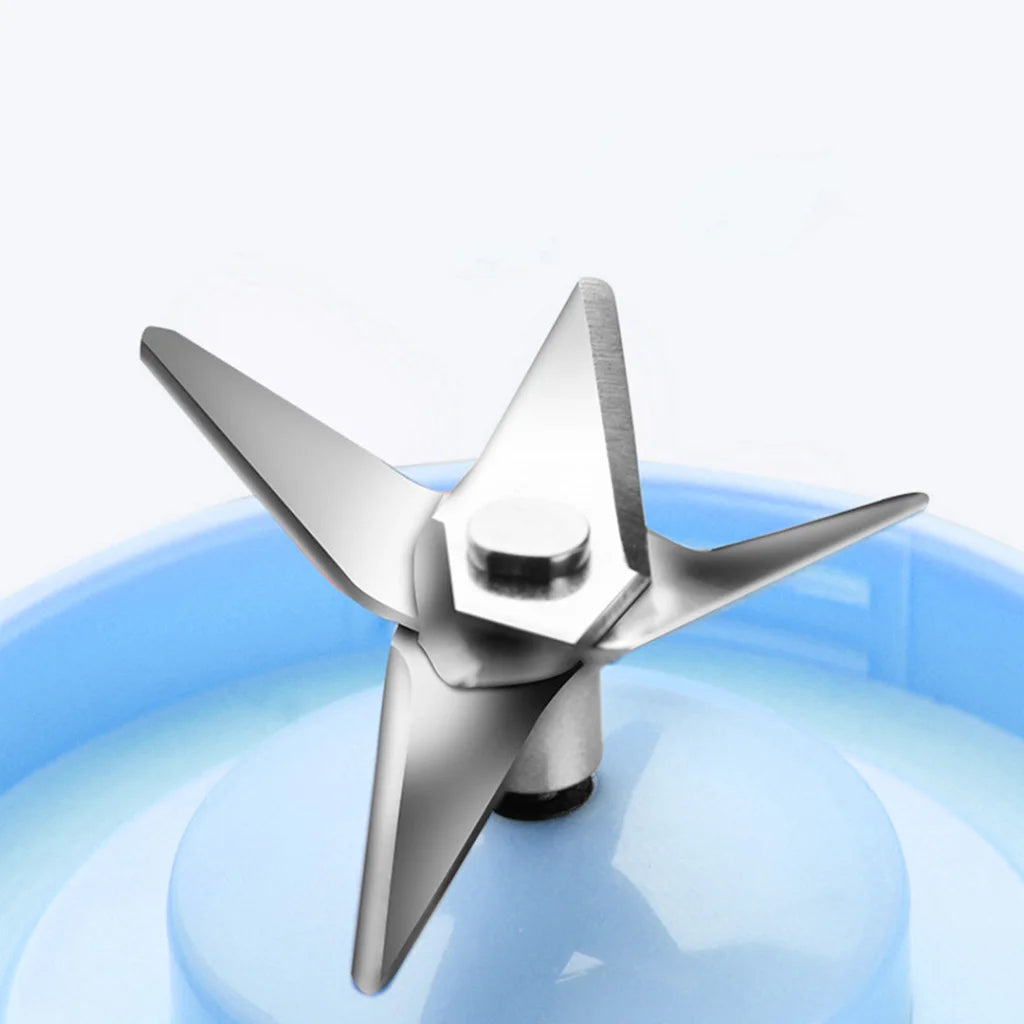 Mini USB Juice Extractor Set Premium 2X Portable Rechargeable Handheld Fruit Mixer Juicer - Blue