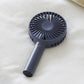 Table with mini usb rechargeable stand fan