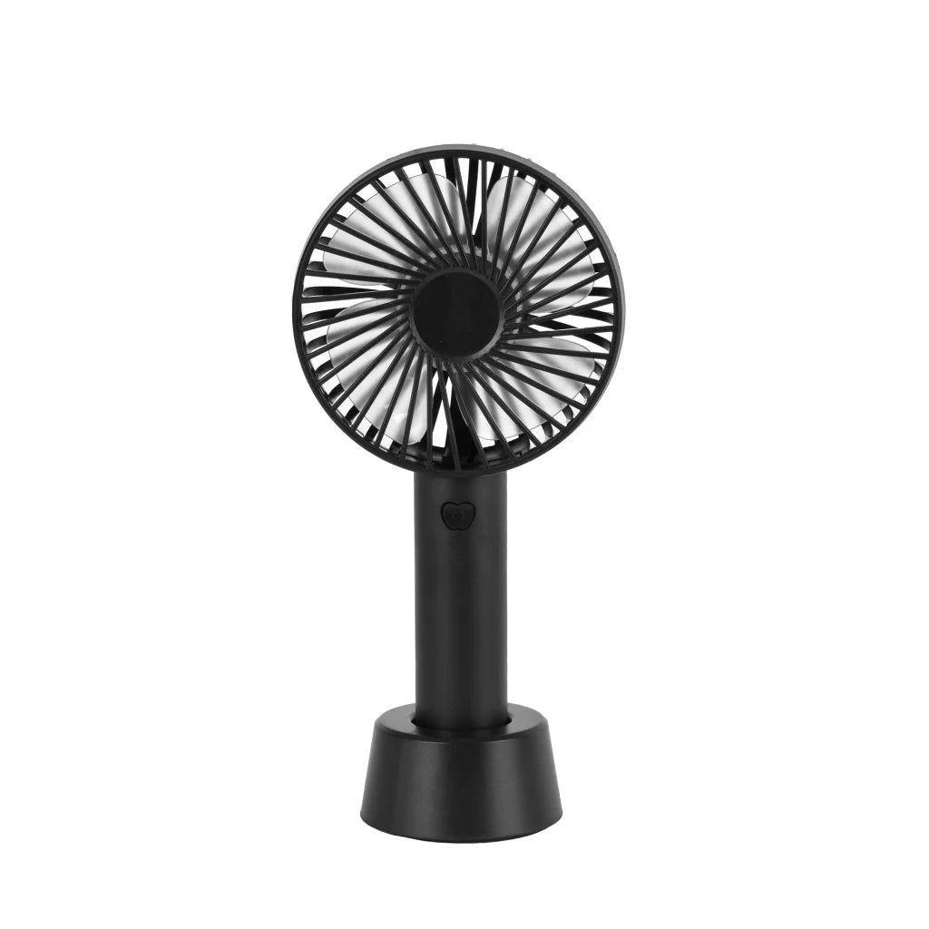 Table with mini usb rechargeable fan