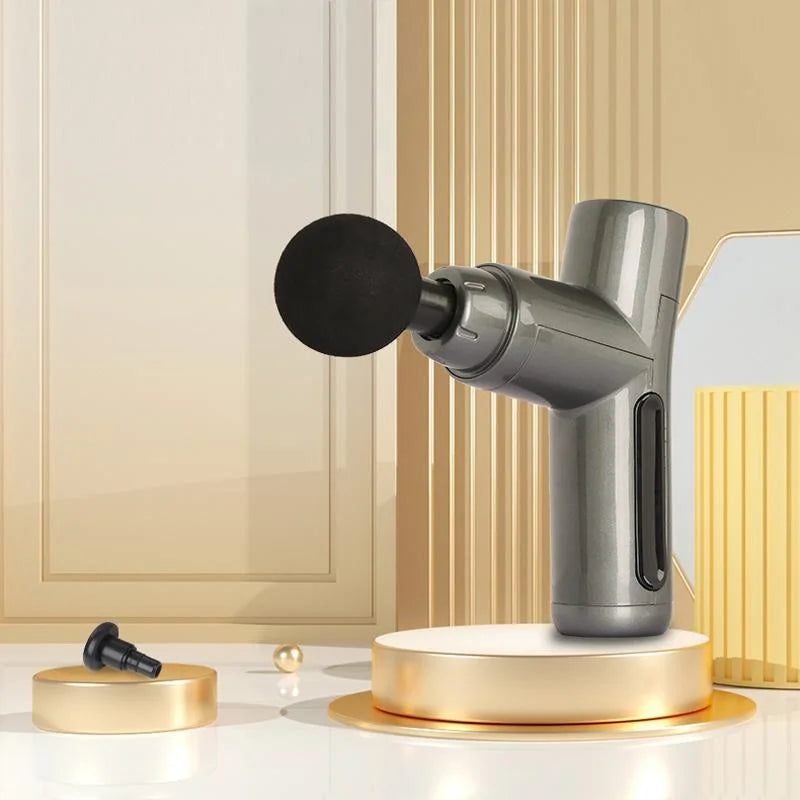 Mini Vibration Massage Gun - Brushless Grey - Health &