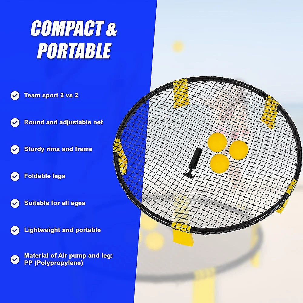 Mini Volleyball Set Outdoor Game Garden Beach Net Ball Kit