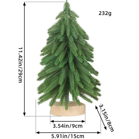 Miniature Artificial Pine Tree Decoration - 11.42 Inch