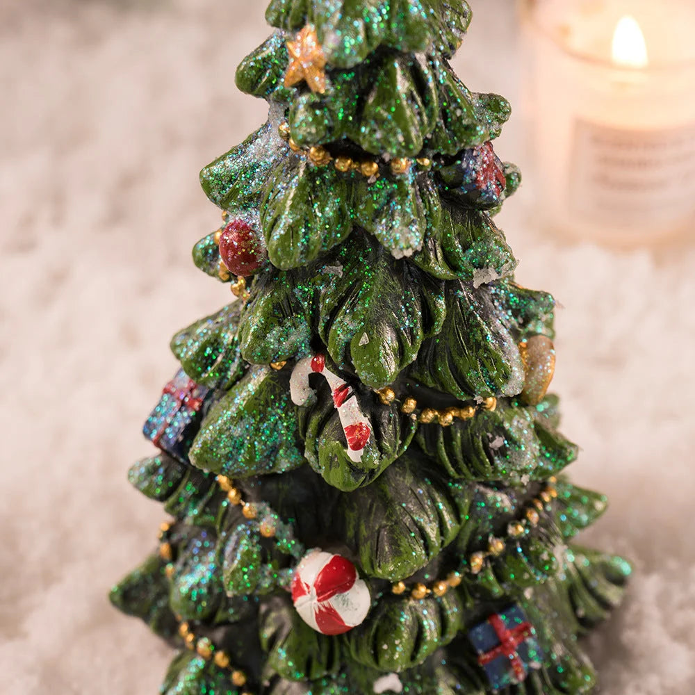 Miniature Decorated Christmas Tree Tabletop Ornament