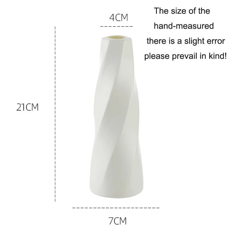 Minimalist Living Room Dried Flower Vase Decor - Milk White