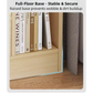 Minimalist Nightstand Light Gray Wood Grain White Fronts