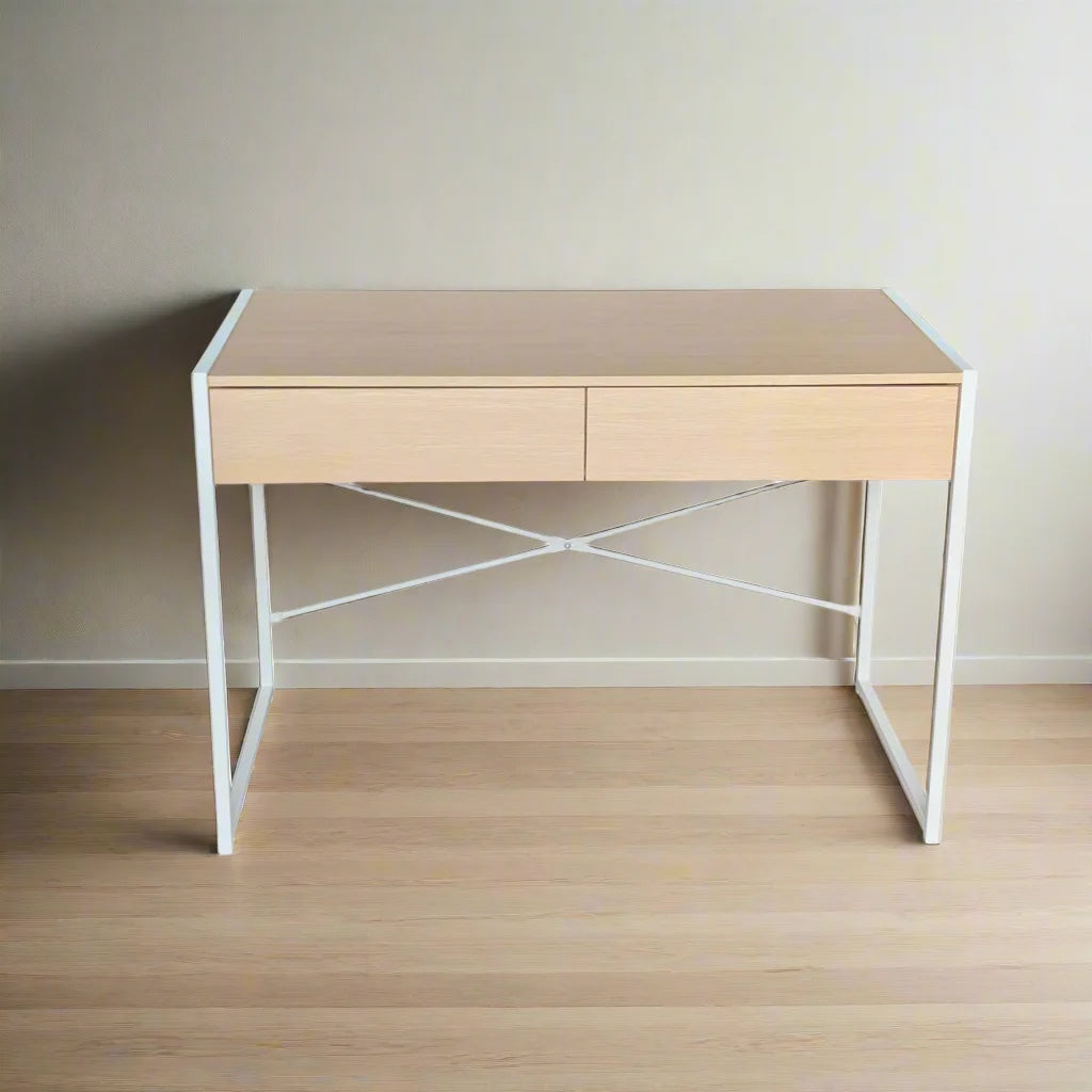Minimalist Study Desk With Drawers/Office Table/MDF