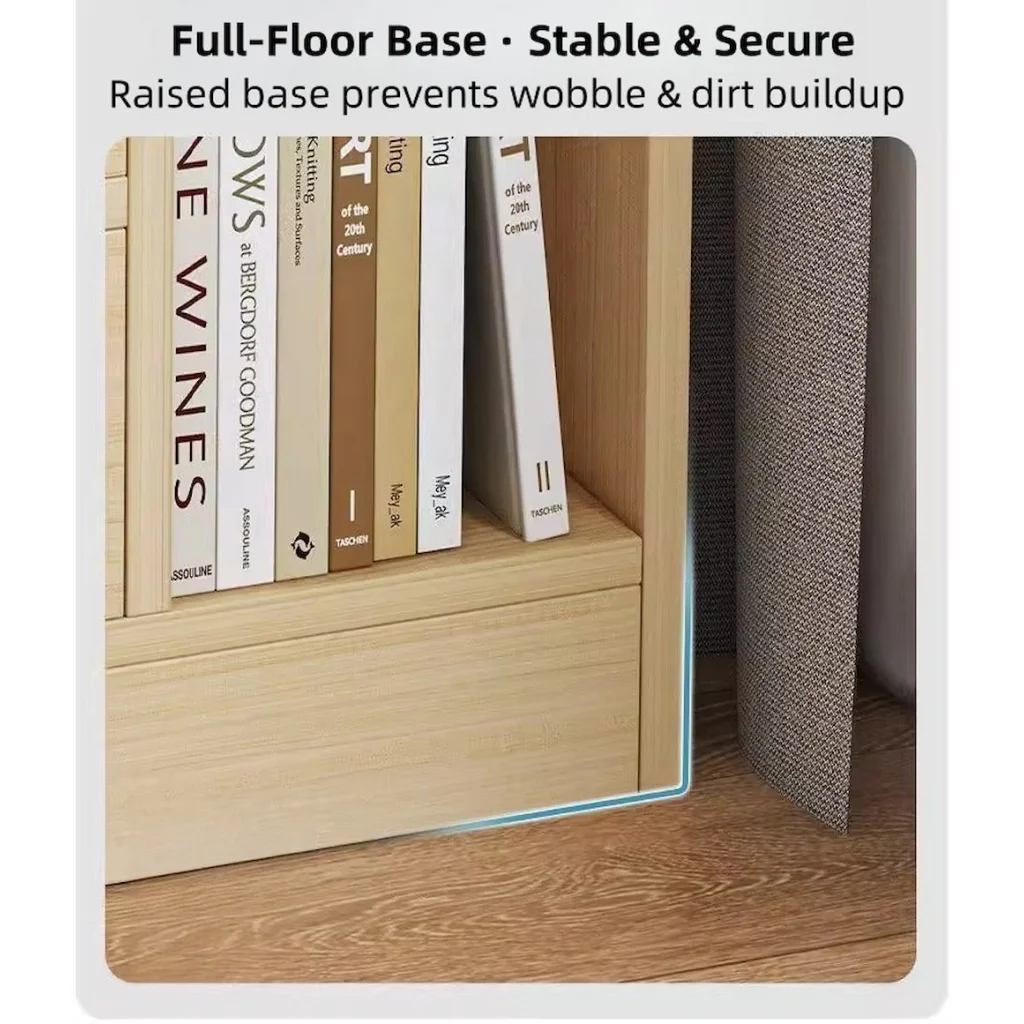 Minimalist Wooden Nightstand Multi-Functional Top Storage