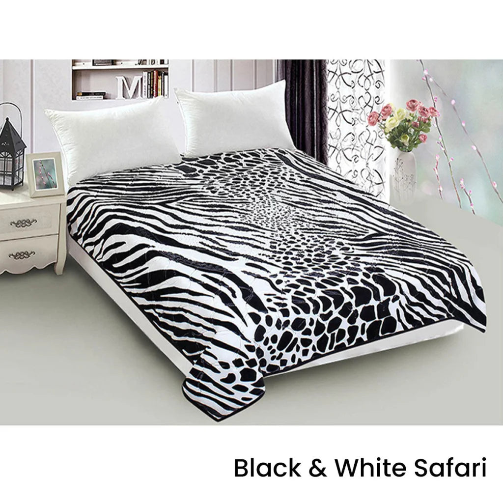 Mink Blanket Luxury 800GSM Reversible Animal Safari Queen