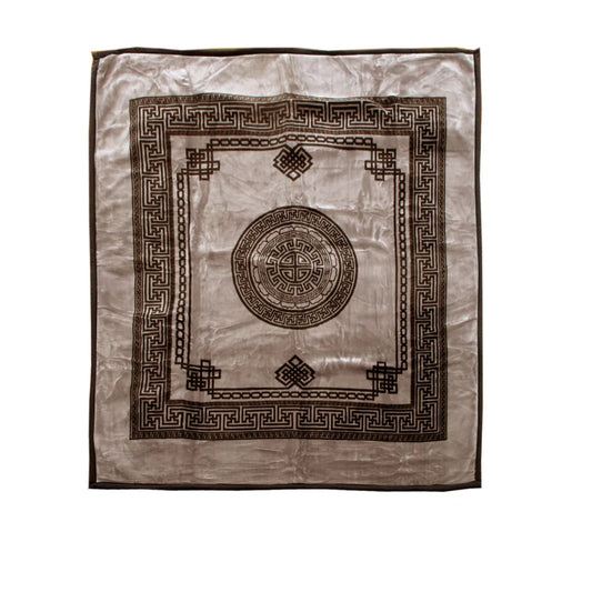 Mink Blanket Olympia Greek Key Luxury Quality 1000GSM 2 Ply