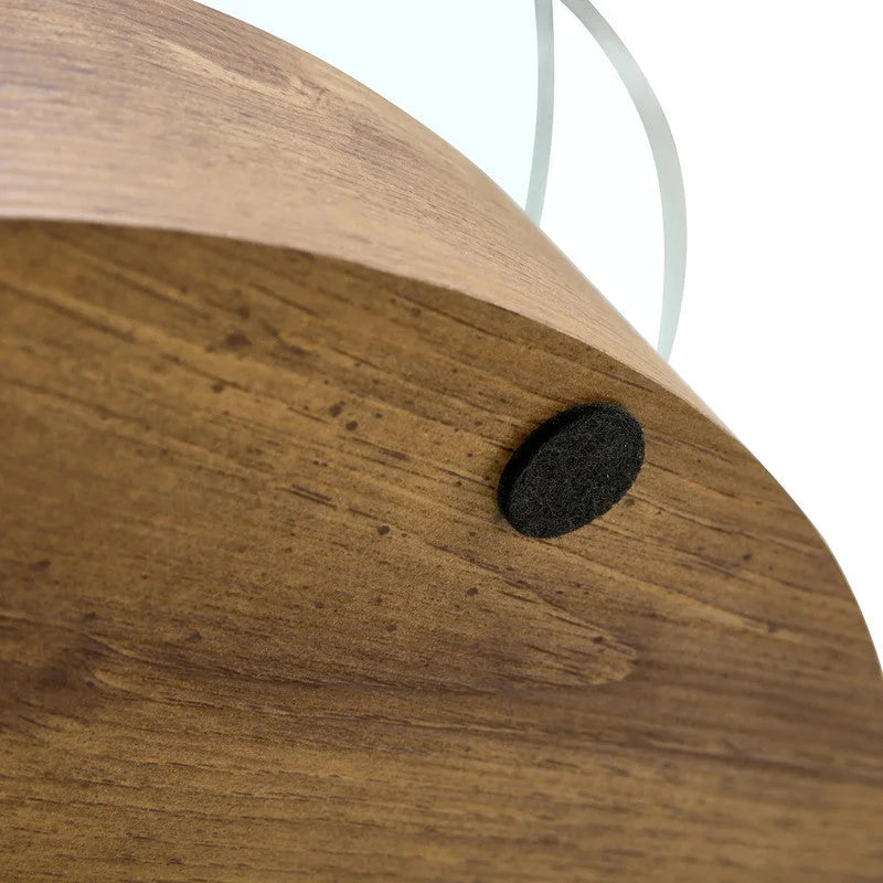 ’MINORI’ Double Layer Clear Tempered Glass Dark Wood Grain