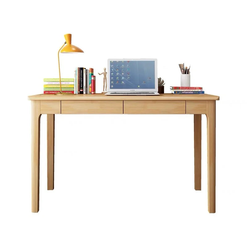 Mitch Solid Wood Study Desk /Rubberwood/Minimal