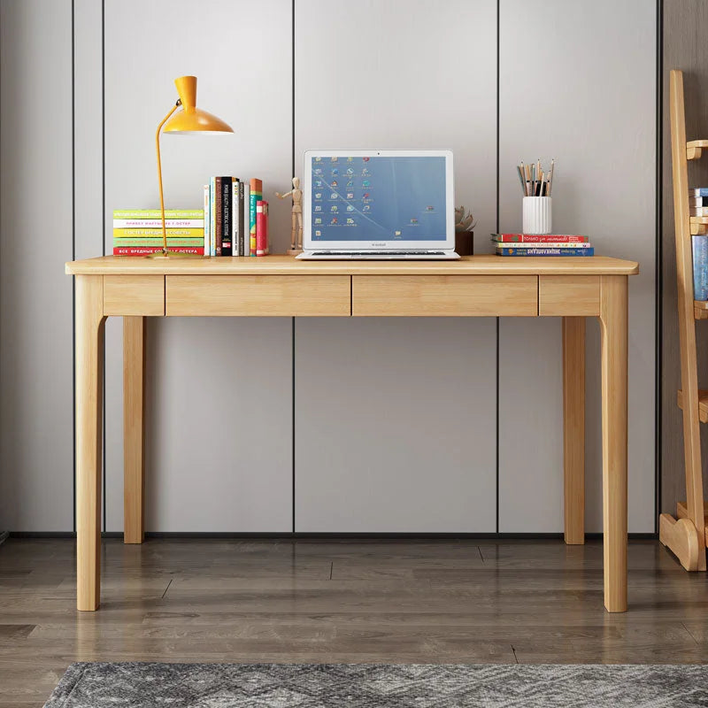 Mitch Solid Wood Study Desk /Rubberwood/Minimal