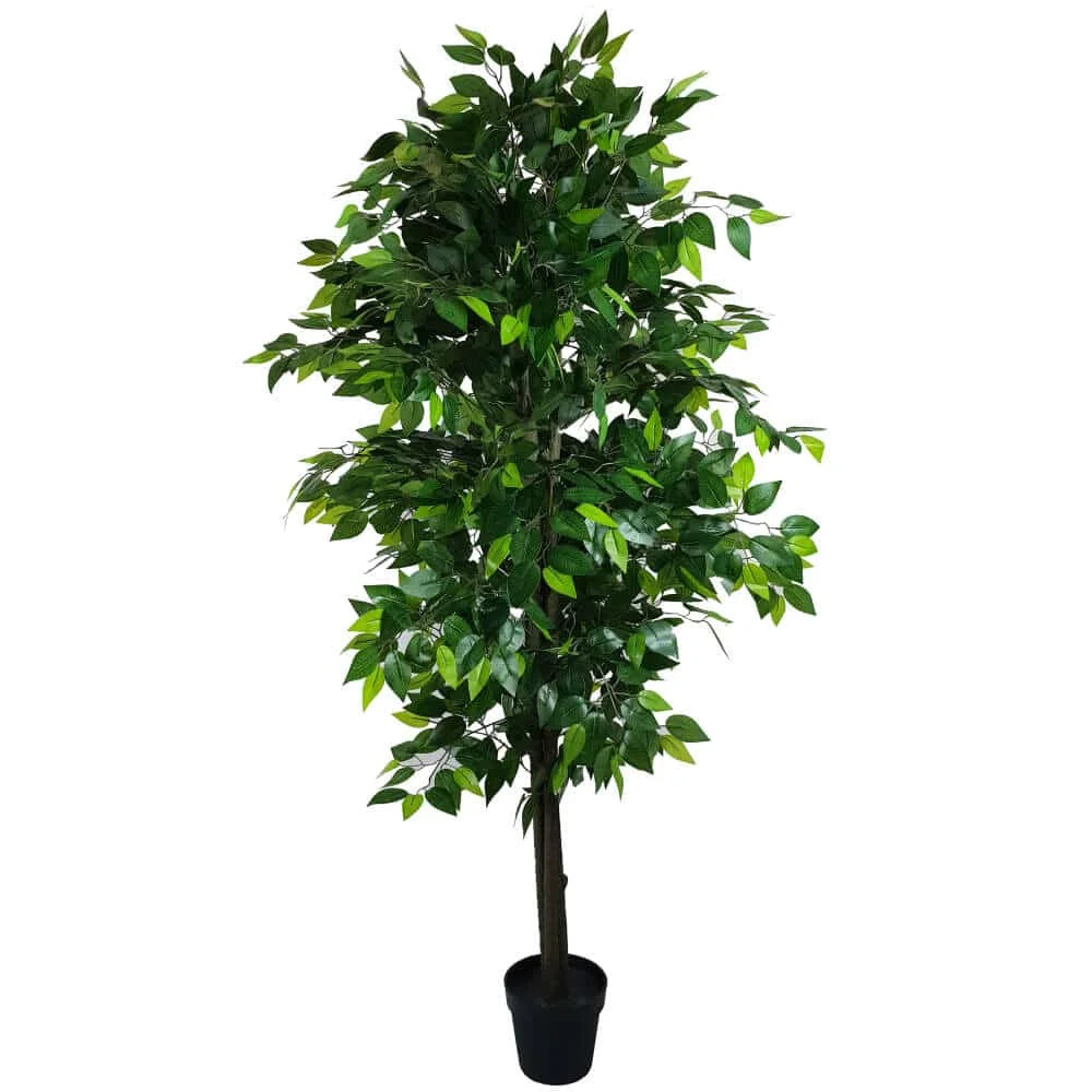 Mixed Green Bushy Artificial Ficus Tree 180cm - Home &