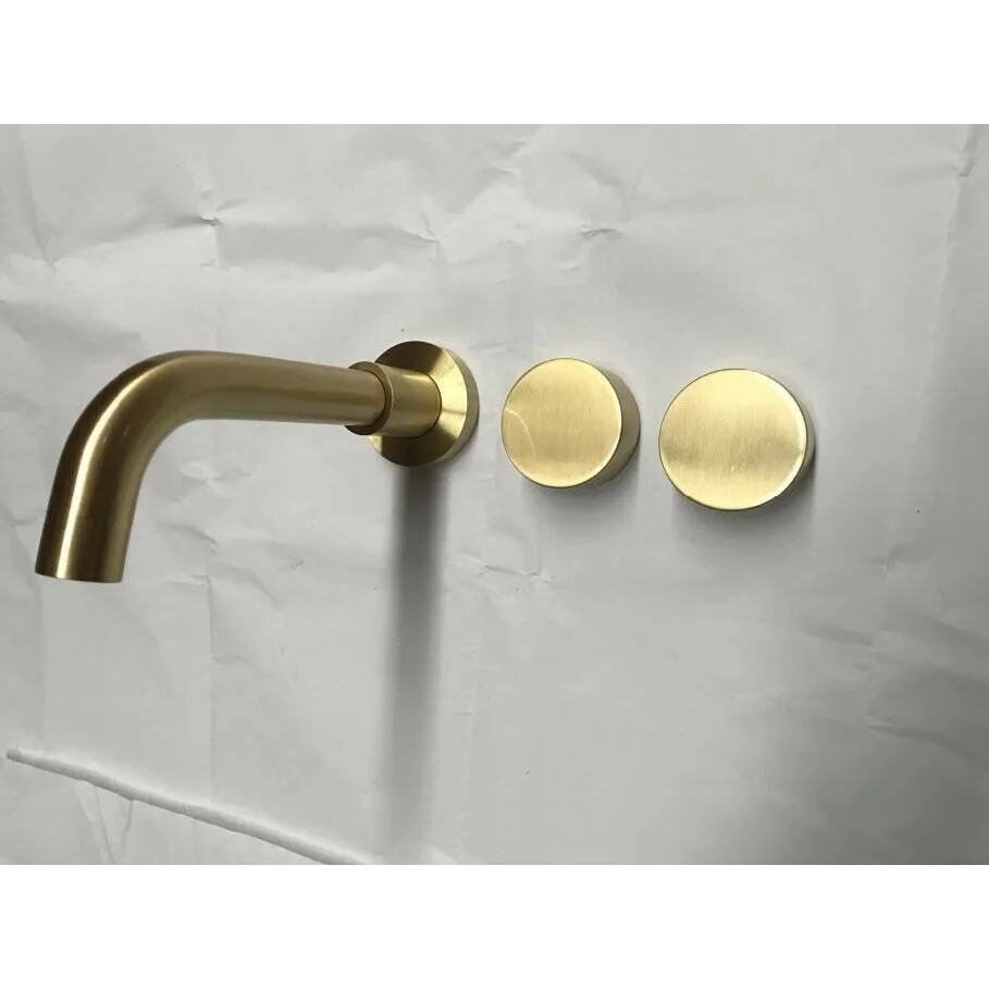 Mixer Tap Faucet 2021 Burnished Gold Brushed Brass Wall