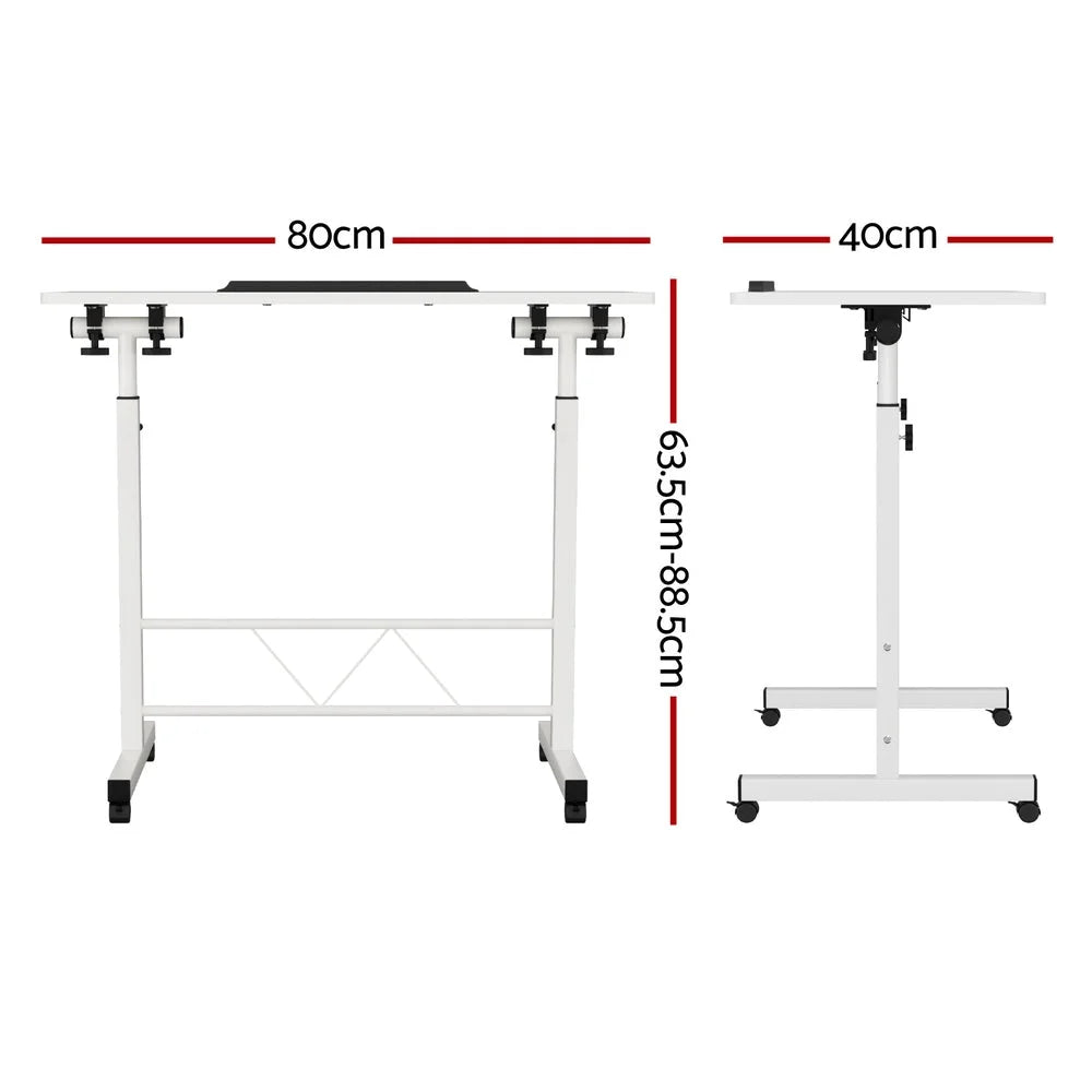 Mobile Laptop Desk Notebook Stand with Adjustable Table Sit Stand Study