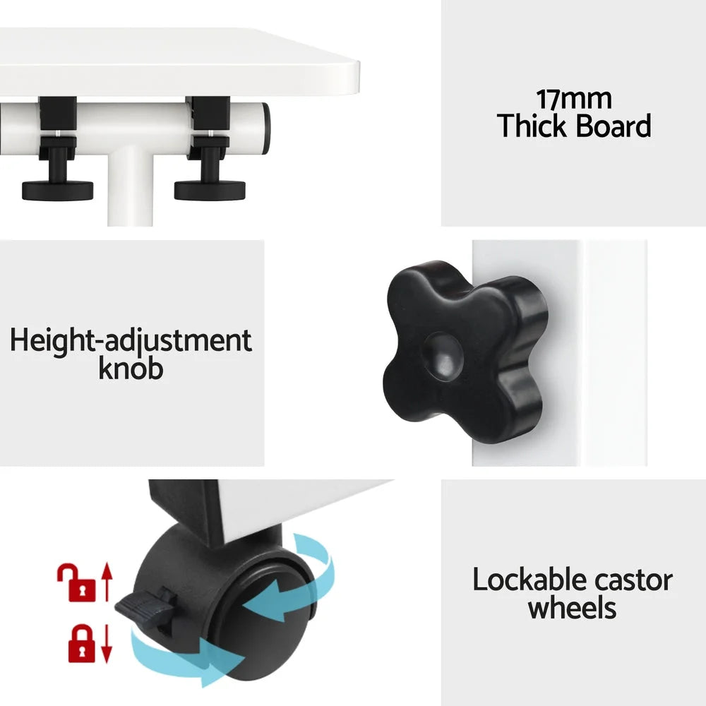 Mobile Laptop Desk Notebook Stand Adjustable Table Sit