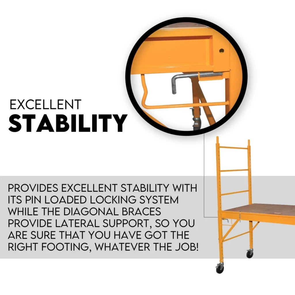 Mobile Scaffold Ladder Scaffolding Platform 450kg Portable