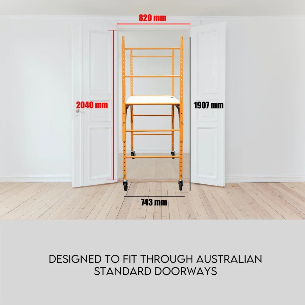 Mobile Scaffold Ladder Scaffolding Platform 450kg Portable