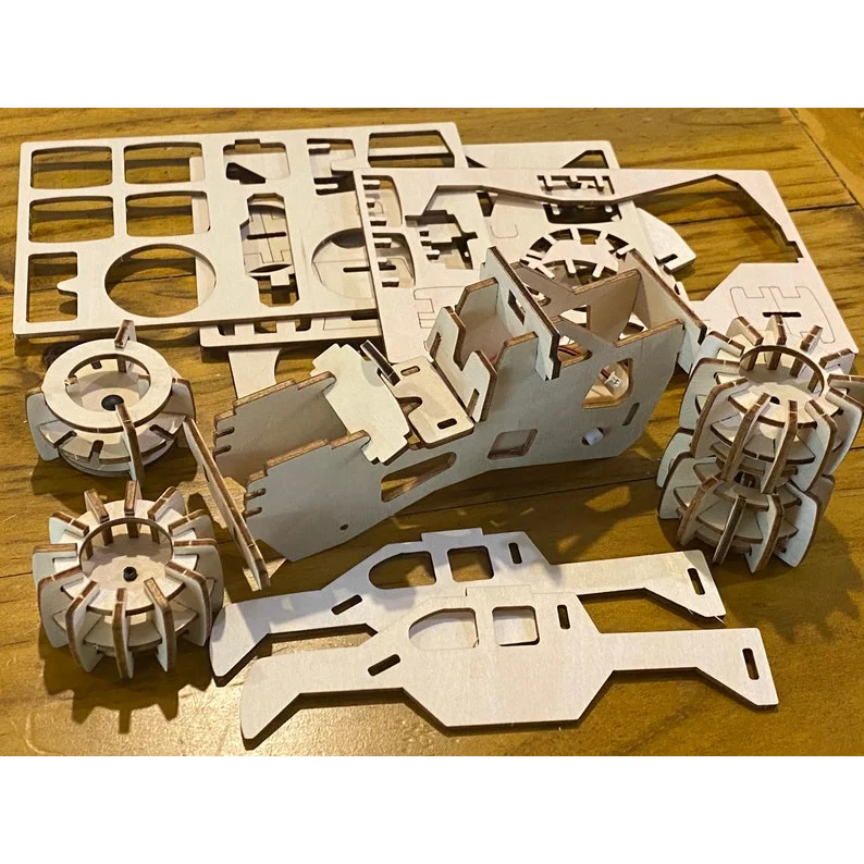 Model Car 3D Plywood Puzzle - Build and Paint Your Own 4x4