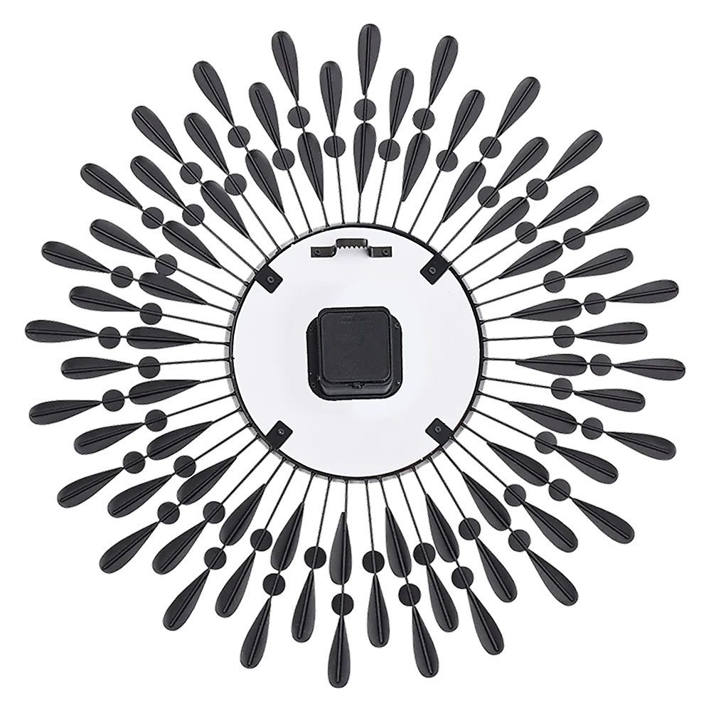 Modern 3D Crystal Wall Clock Luxury Art Metal Round Home