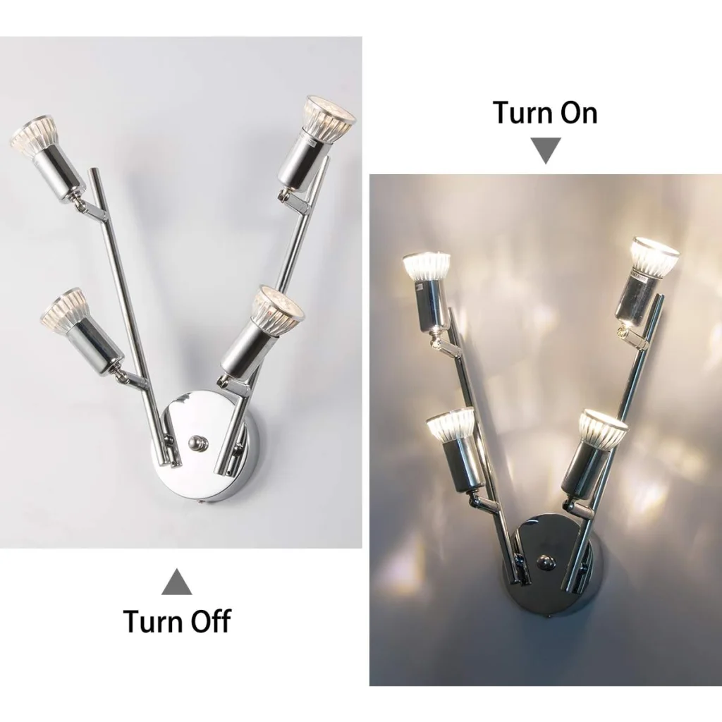 Modern 4 Light Track Lighting Kit LED (Chrome) - Home &