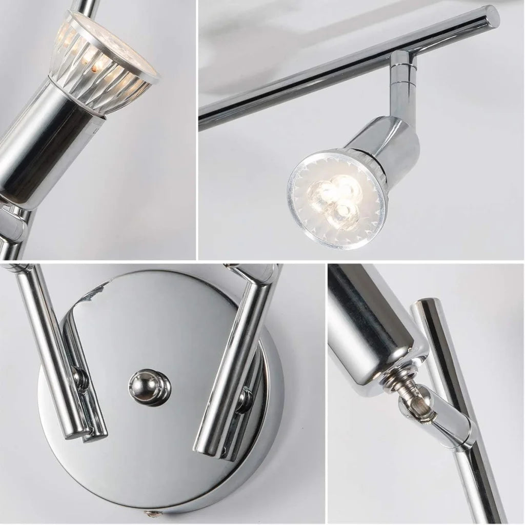 Modern 4 Light Track Lighting Kit LED (Chrome) - Home &