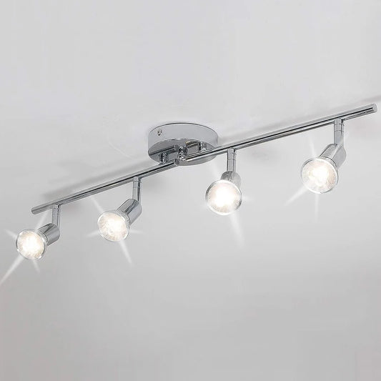 Modern 4 Light Track Lighting Kit LED (Chrome) - Home &