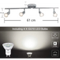 Modern 4 Light Track Lighting Kit LED (Chrome) - Home &