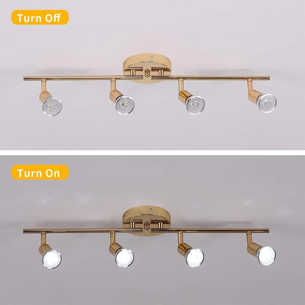 Modern light track with adjustable supports and fitted brackets