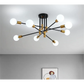 Modern Black Gold Ceiling Light - 8 Lights - Home & Garden