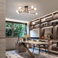 Modern Black Gold Ceiling Light - 8 Lights - Home & Garden