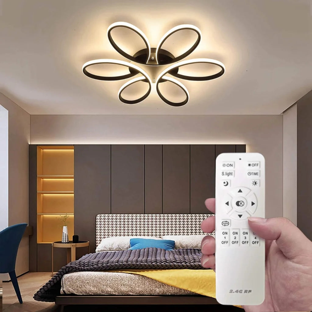 Modern LED Chandelier Flush Mount Lamp - Remote Control