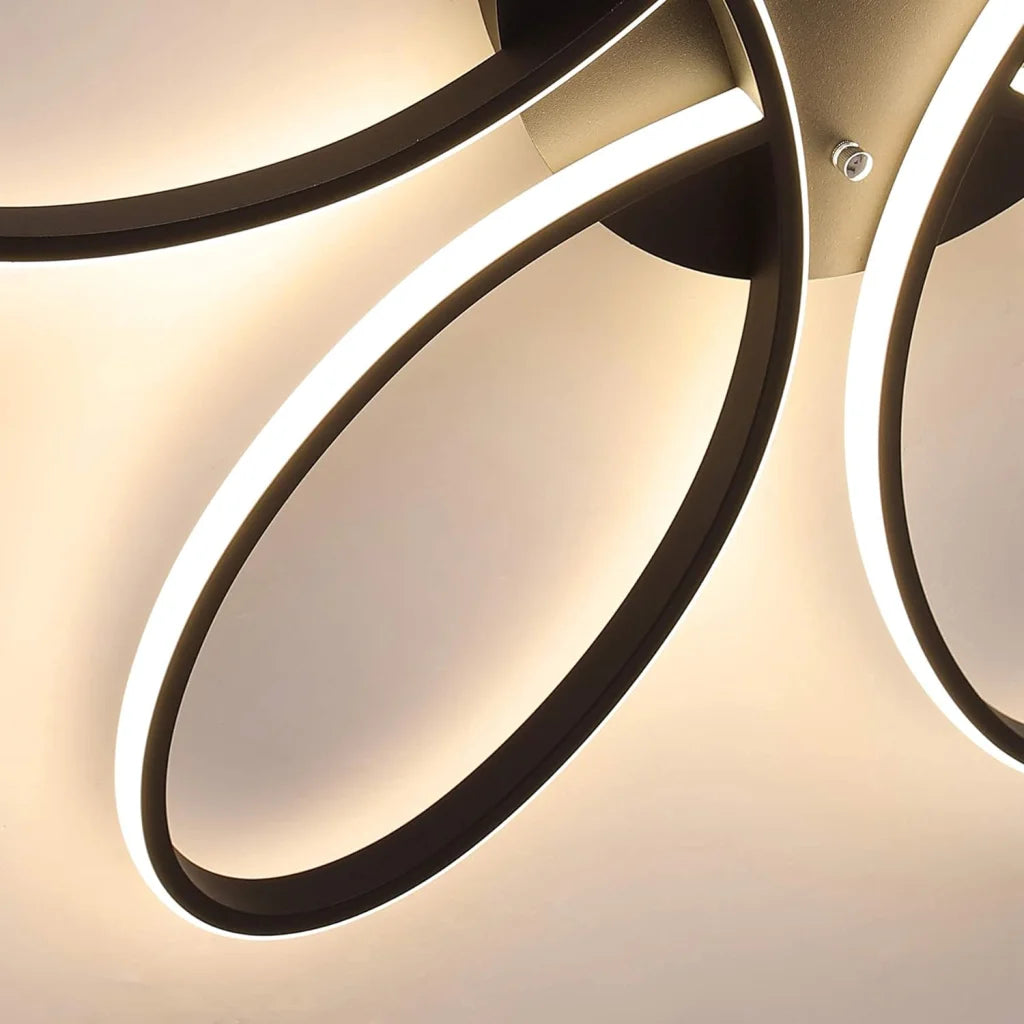 Modern LED Chandelier Flush Mount Lamp - Remote Control