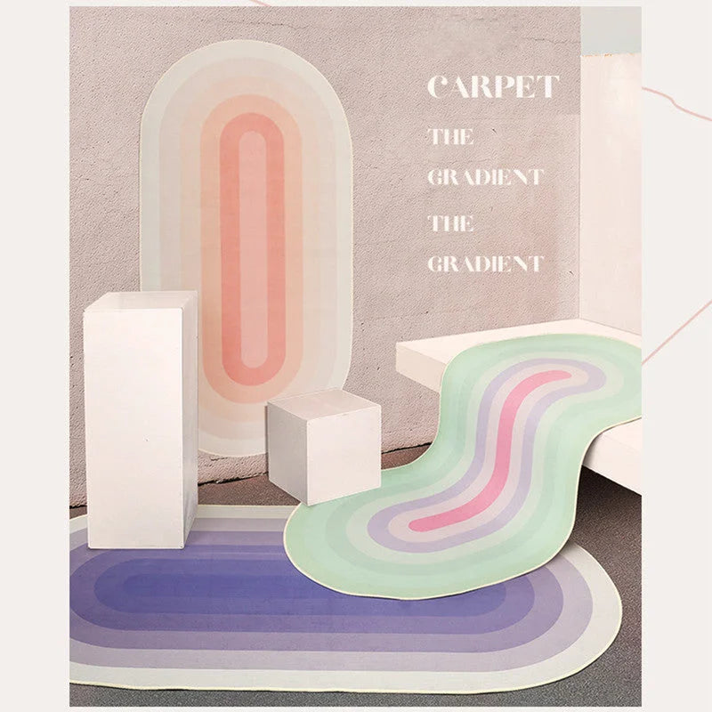 Modern Minimalist Gradient Non-Slip Carpet Rug - Home &