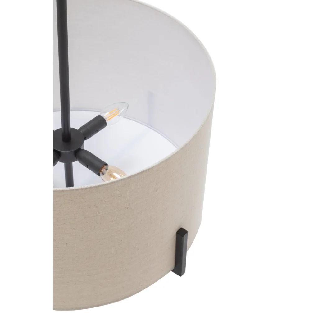 Black metal modern scandi hanging with shape details and included parts