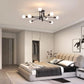 Modern Semi-Flush Chandelier - 8 Light Black - Home & Garden