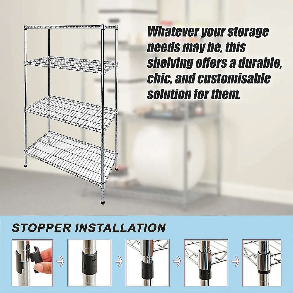 Modular Wire Storage Shelf 1200 x 450 x 1800mm Steel