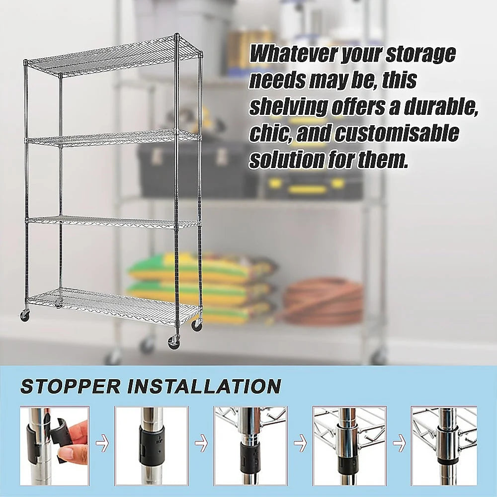 Modular Wire Storage Shelf 1200 x 450 x 1800mm Steel
