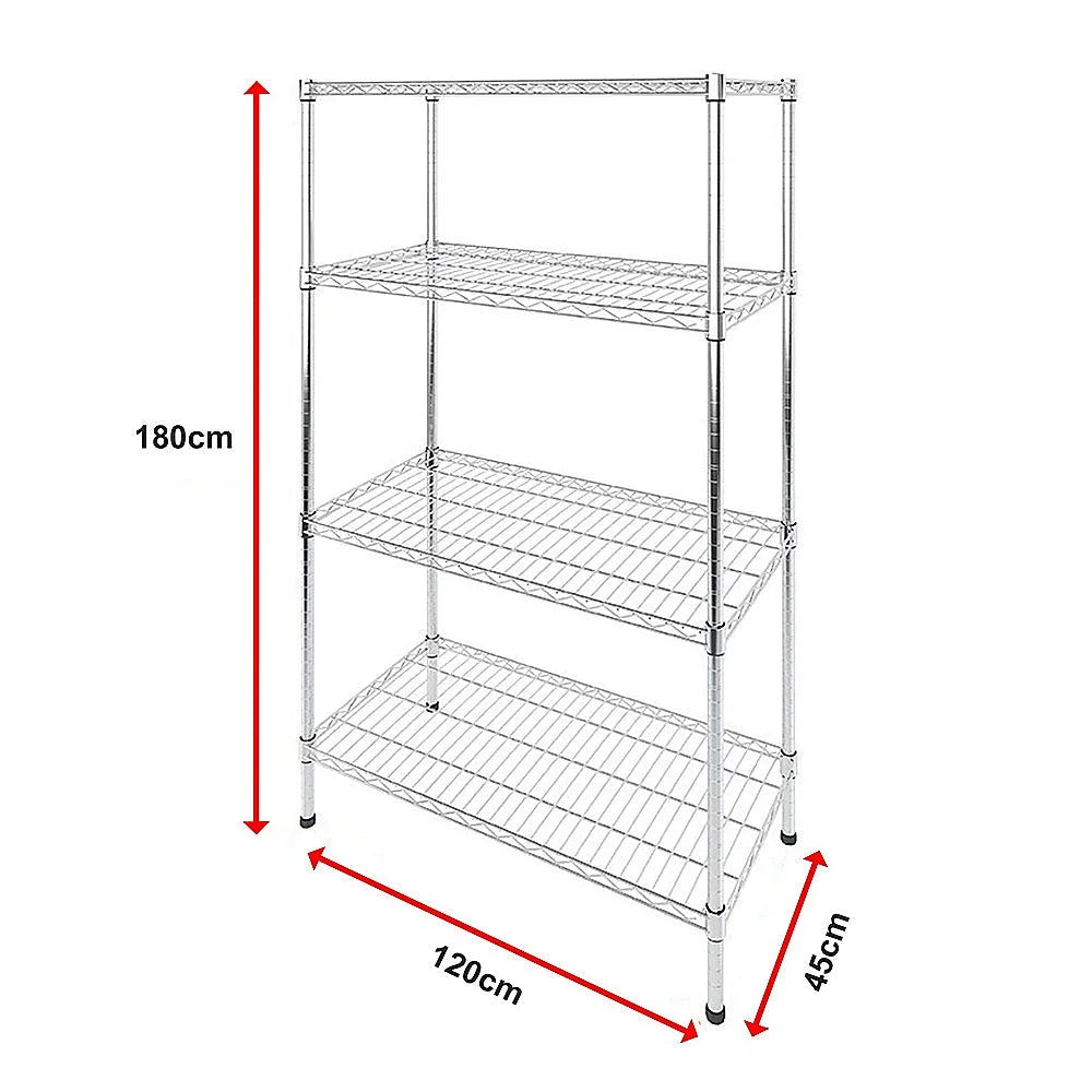 Modular Wire Storage Shelf 1200 x 450 x 1800mm Steel