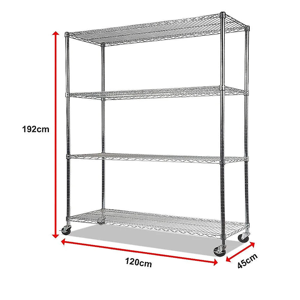 Modular Wire Storage Shelf 1200 x 450 x 1800mm Steel