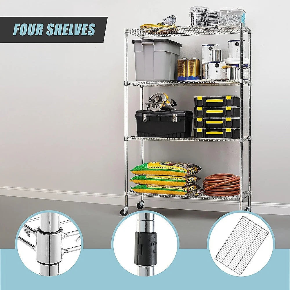 Modular Wire Storage Shelf 1200 x 450 x 1800mm Steel
