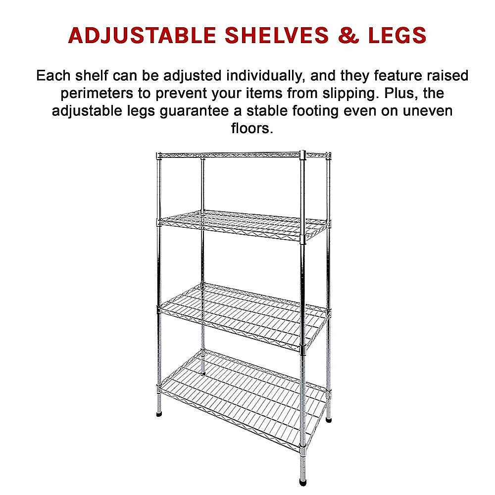 Modular Wire Storage Shelf 1200 x 450 x 1800mm Steel