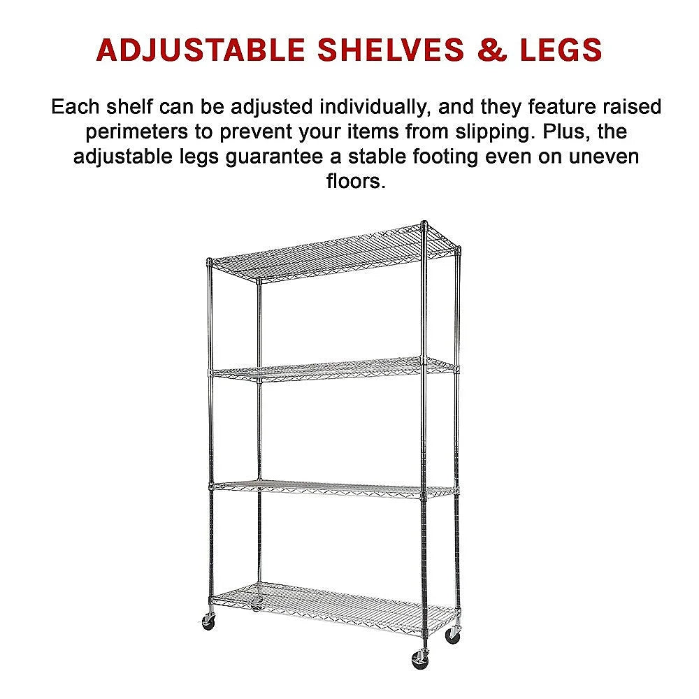 Modular Wire Storage Shelf 1200 x 450 x 1800mm Steel