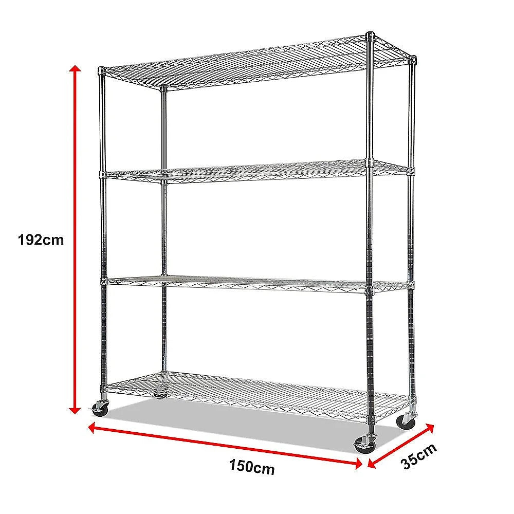 Modular Wire Storage Shelf 1500 x 350 x 1800mm Steel