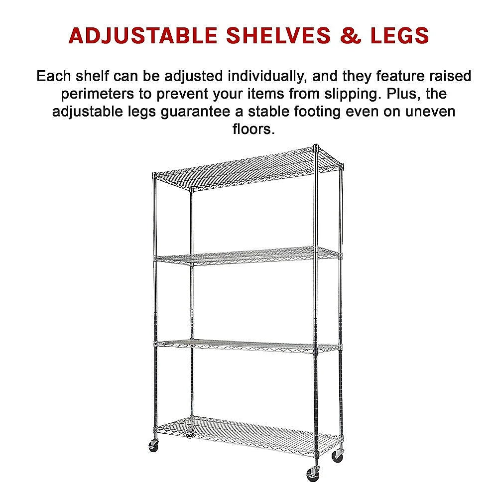 Modular Wire Storage Shelf 1500 x 350 x 1800mm Steel