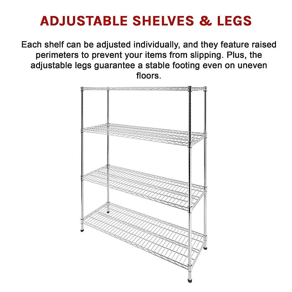 Modular Wire Storage Shelf 1500 x 350 x 1800mm Steel