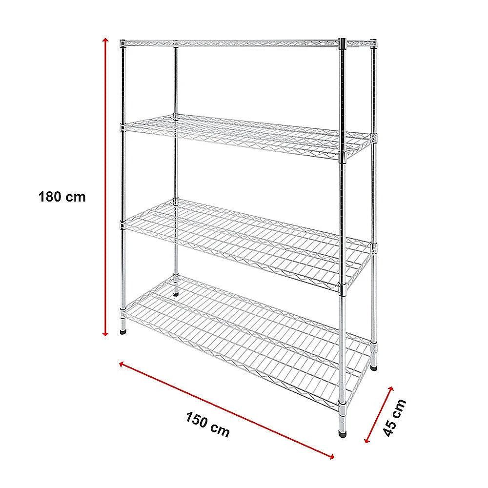 Modular Wire Storage Shelf 1500x450x1800mm Steel Shelving